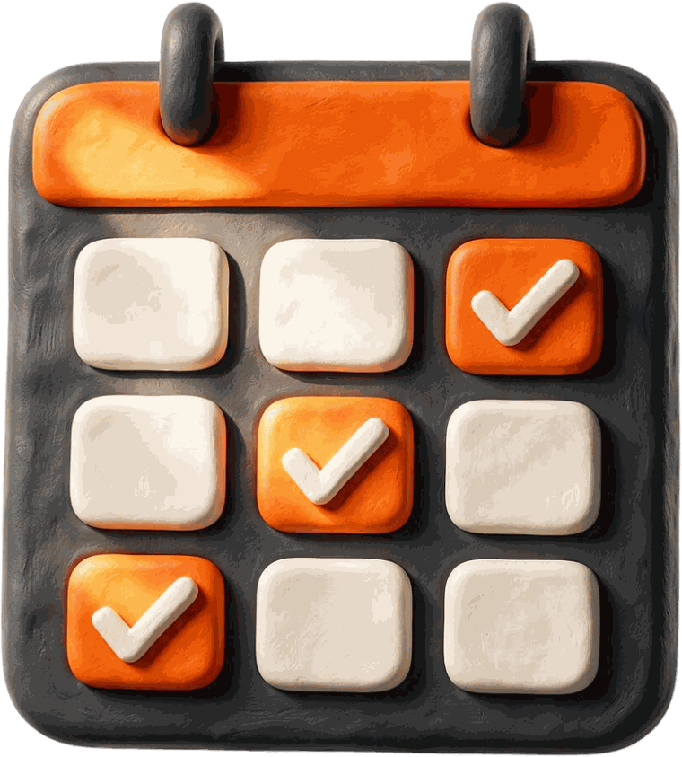 Video calls booked into a diary